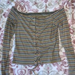 Long sleeve ruched top, Aeropostale, Size L